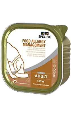 Alimento húmedo veterinario específico para perros con alergias alimentarias CDW | Húmedo (terrina) | Caja con 6 terrinas de 300 g cada una