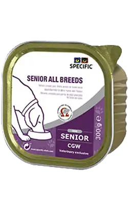 Alimento húmedo para perros CGW Senior de todas las razas | Húmedo (terrina) | Caja con 6 terrinas de 300 g
