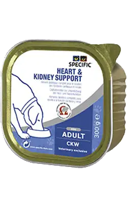 Alimento húmedo veterinario específico para perros CKW Heart & Kidney Support | Húmedo (Terrina) | Caja con 6 terrinas de 300 g cada una