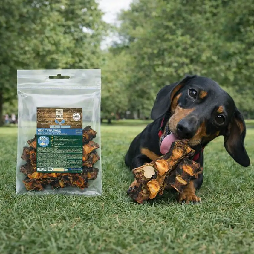 True Origins Hueso Mini de Atún Snack para perros