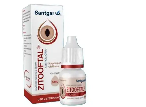 ZitoOftal 5 mL oftálmico SANTGAR ( azitromicina )  ANTES Azitro Ofteno