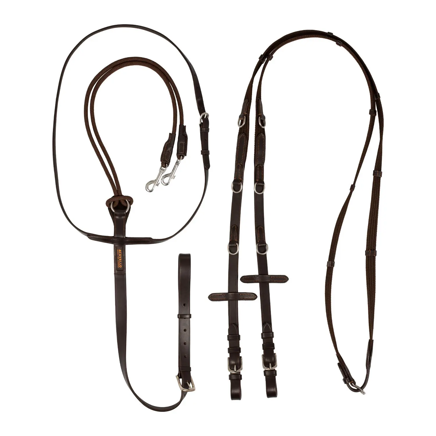 Bocado para caballo de cuero y nylon Italian Dori