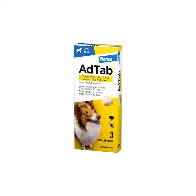 AdTab Antiparasitario 3 comprimidos masticables para perros