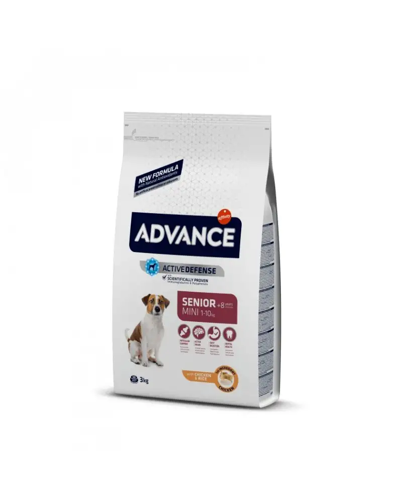 Advance pienso perro mini senior pollo y arroz 3 kg
