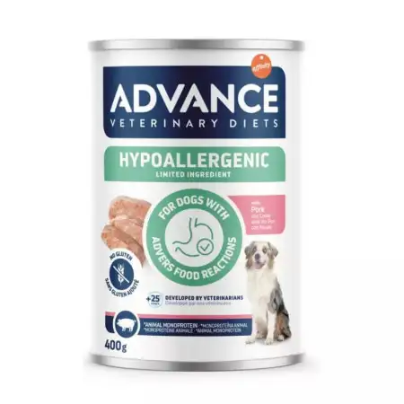 Advance Veterinary Diets Hypoallergenic Cerdo Lata para Perros