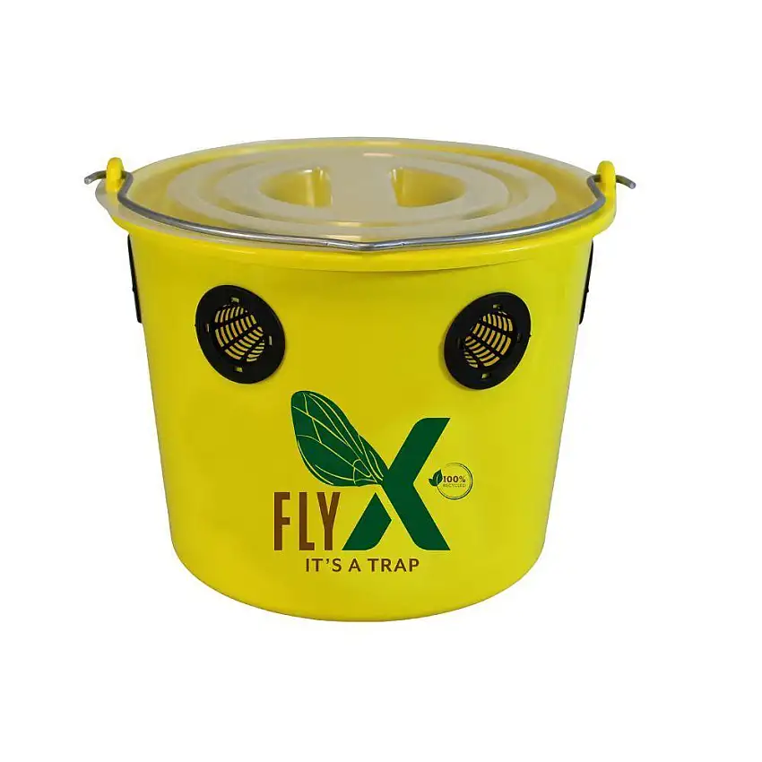 Cubo atrapa moscas + polvo atrayente