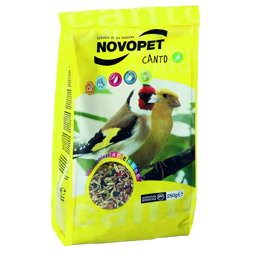 Alimento Canto 250 g Novopet