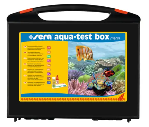 Sera Aqua Test Box Marin CA Control del agua para Acuarios de Agua Salada