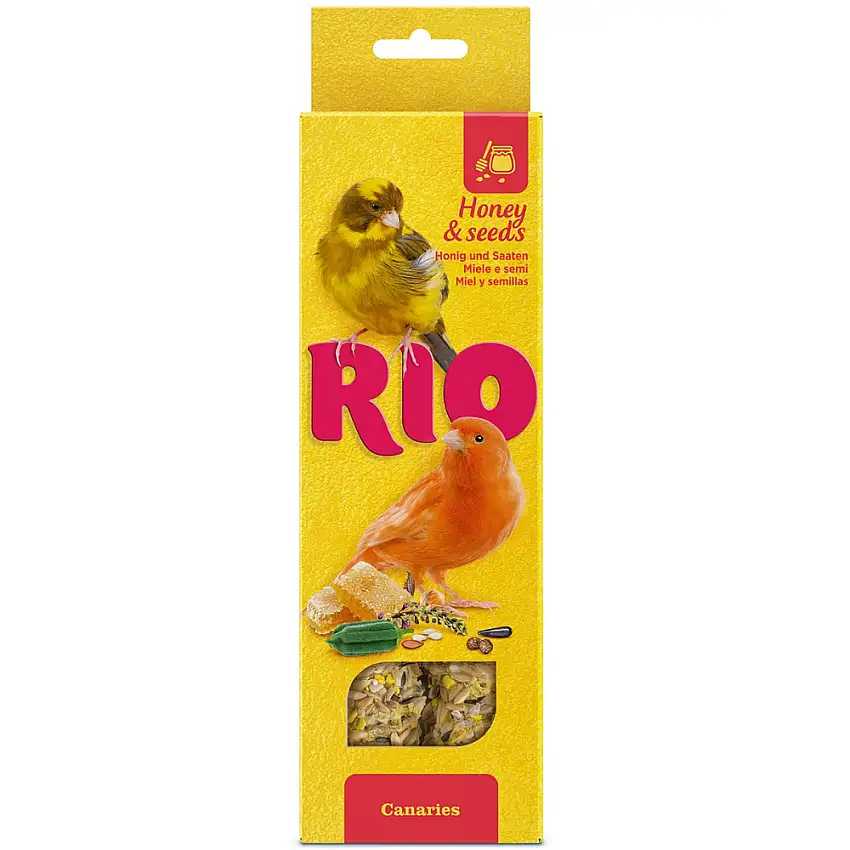 Barritas con Miel y Semillas Canarios 2X40 g Rio