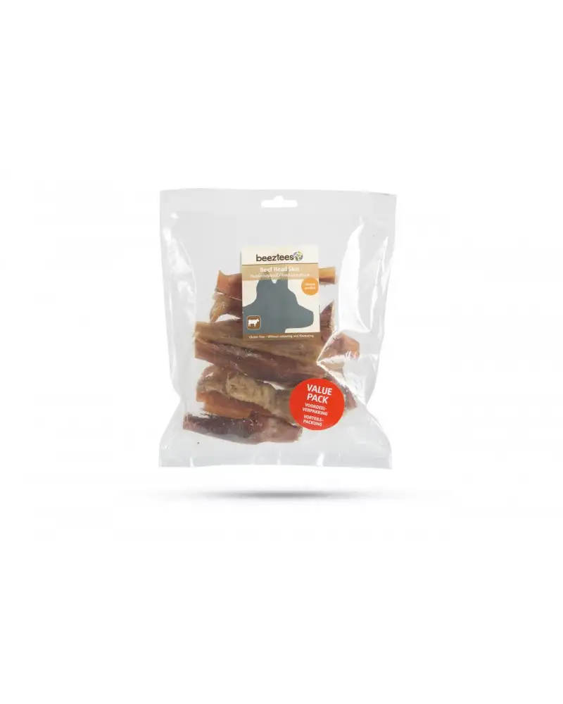 Beeztees snack perro cabeza de ternera 12 cm, 10 ud