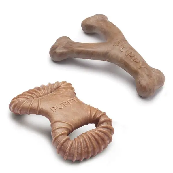 Juguete masticable para cachorros Dental chew-wishbone BacoN