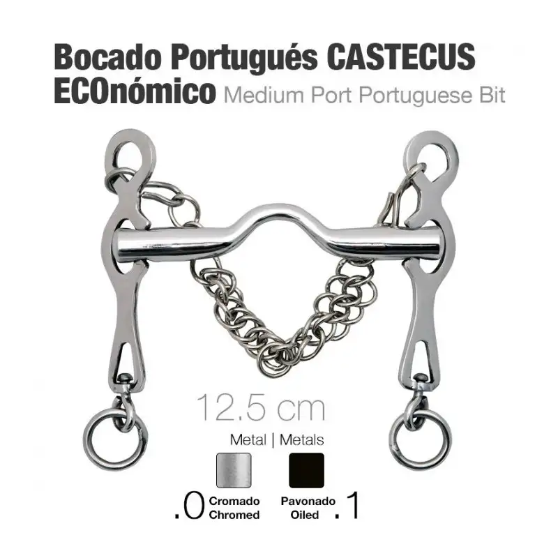 Bocado portugués Eco Cromado 12,5 cm de CASTECUS