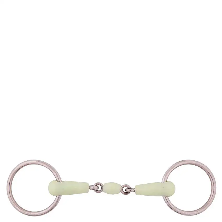Bocado doble de acero inoxidable para caballos Apple Mouth