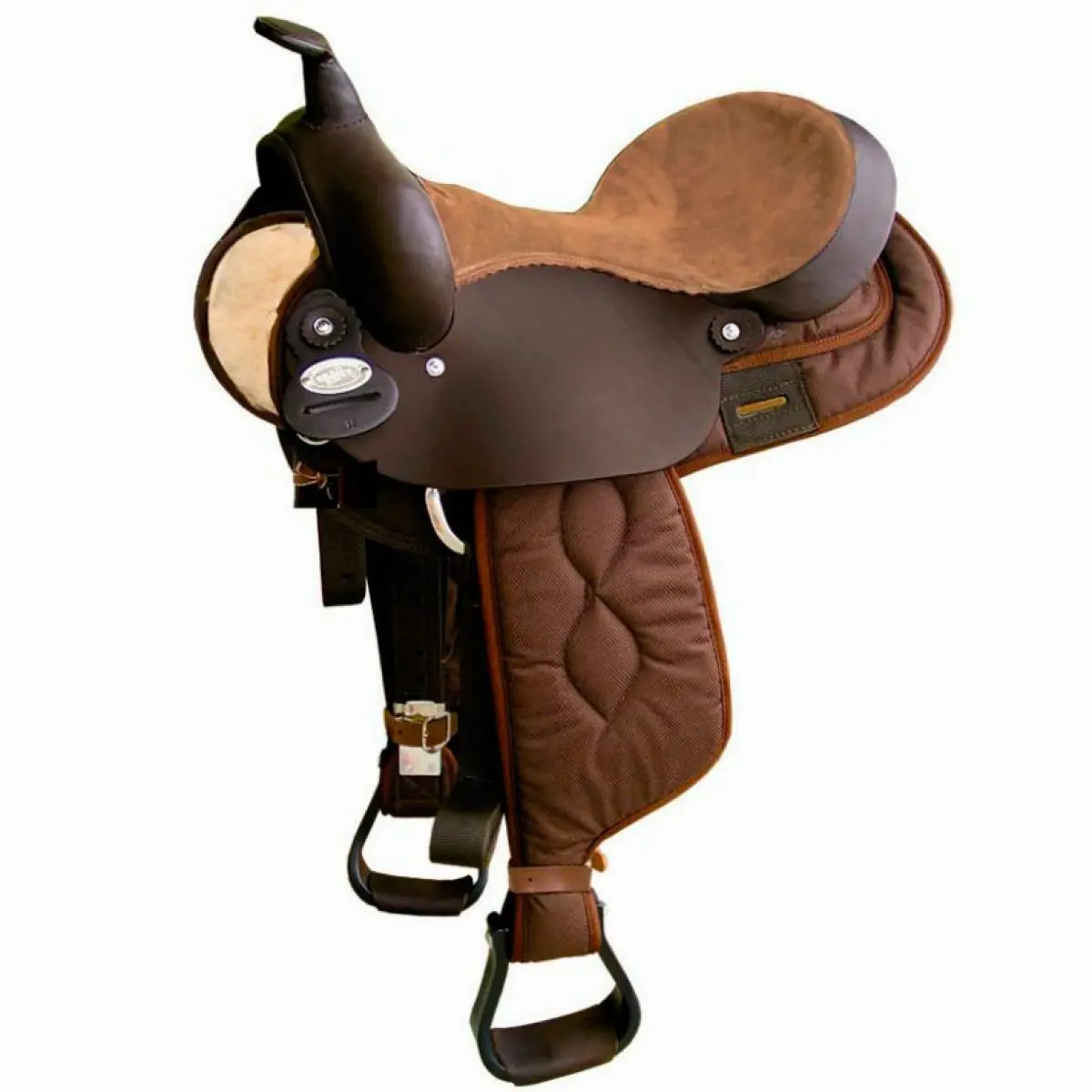 Silla de montar de cuero y cordura Western