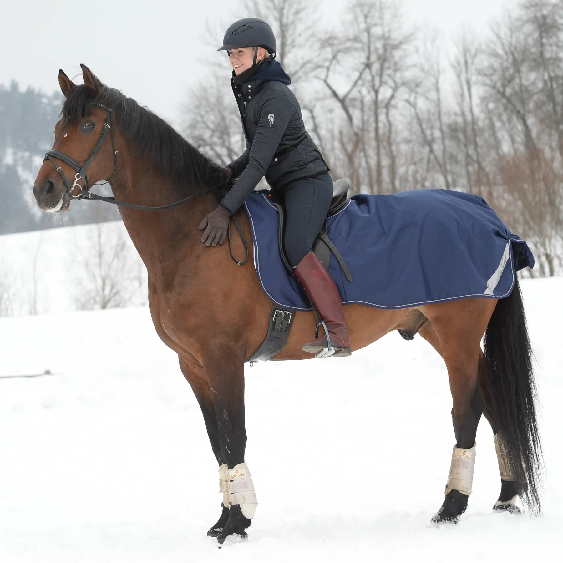 Manta riñonera impermeables para caballo