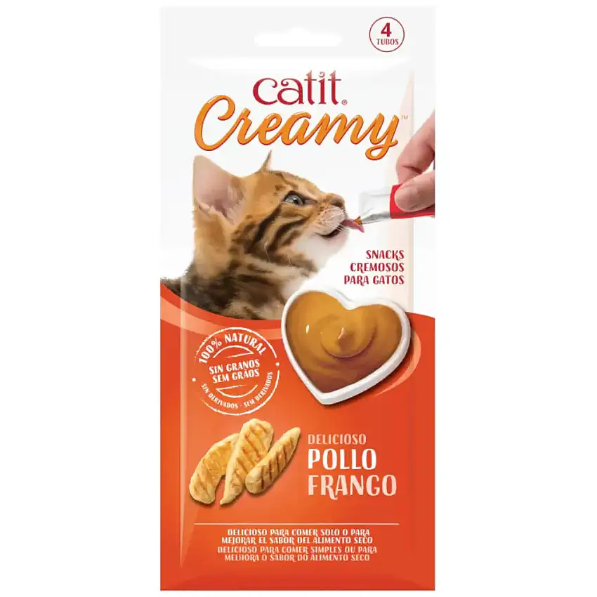 Catit Creamy Snack Pollo Pack 4X10 g