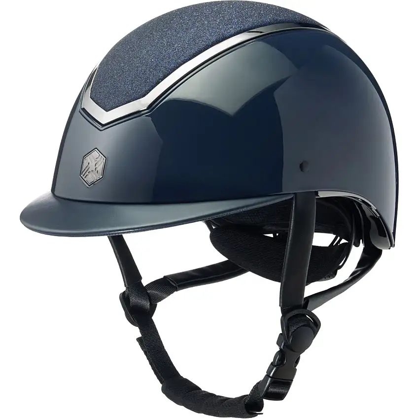 Charles Owen Casco Kylo Sparkly Navy Gloss/Pewter