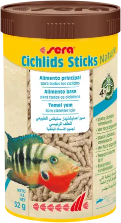 Sera Cichlids Sticks Nature Alimento para Cíclidos Grandes