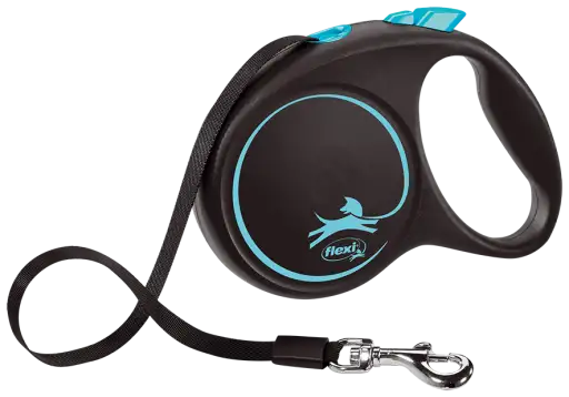 Flexi Correa Black Design Cinta Azul para Perros