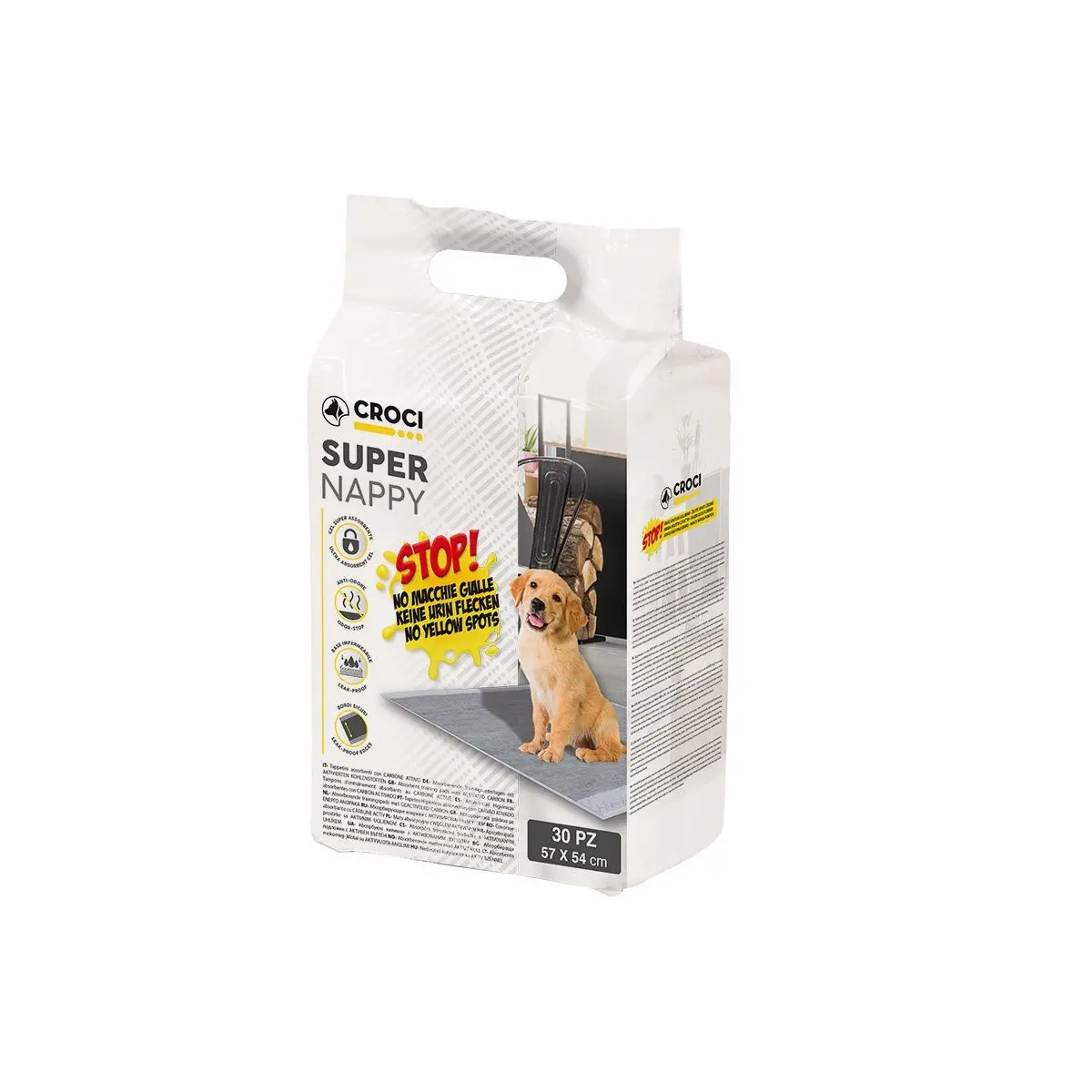 Toalla para perros Croci CaniFrancia Super Nappy Charb.Actif (x30)