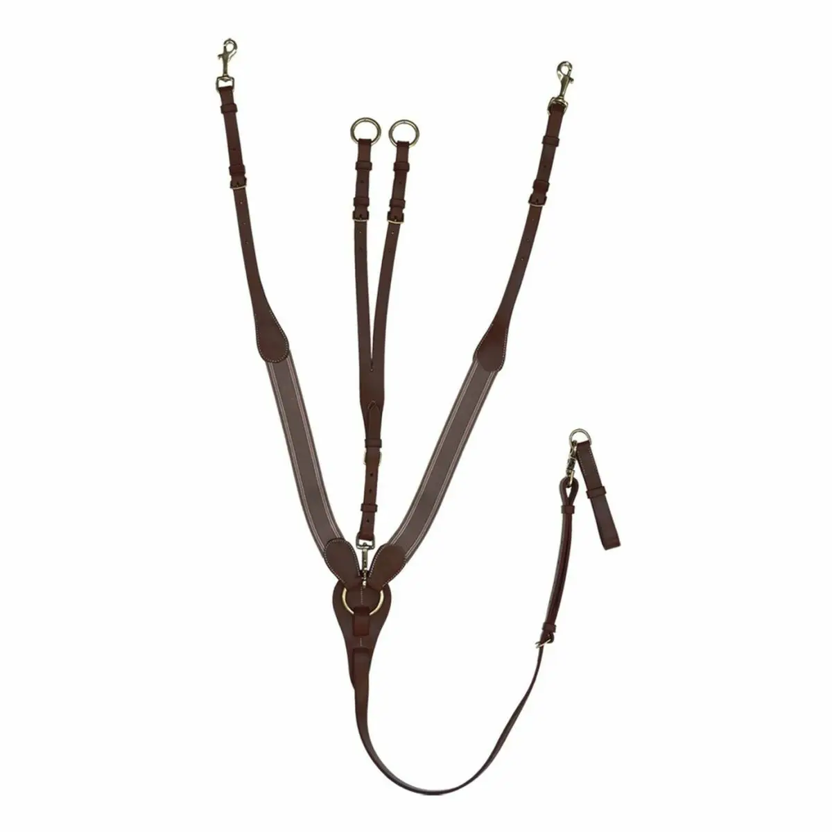 Collar de caza en Y elástico para caballos con hebillas de acero inoxidable