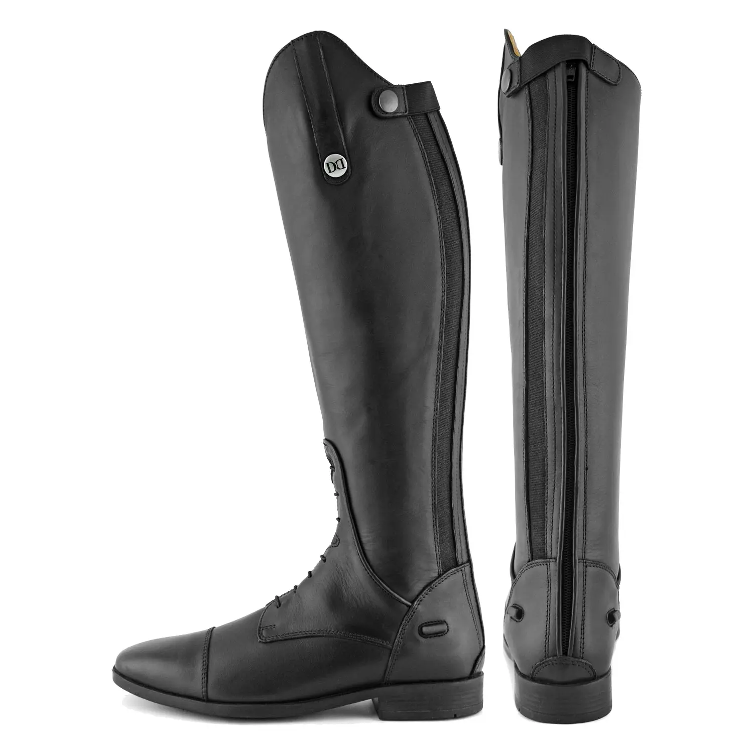 Botas de montar con cordones/cremallera en la parte trasera