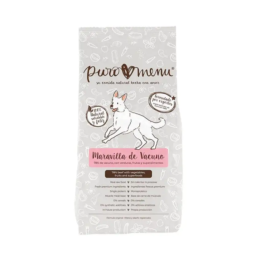 Puromenu Dieta BARF Vacuno (Maravilla de Vacuno) para Perro