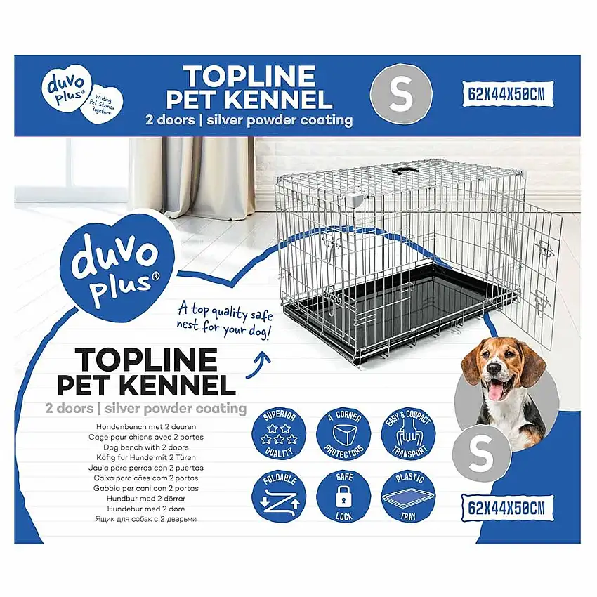 Jaula para perro de hierro plegable Topline