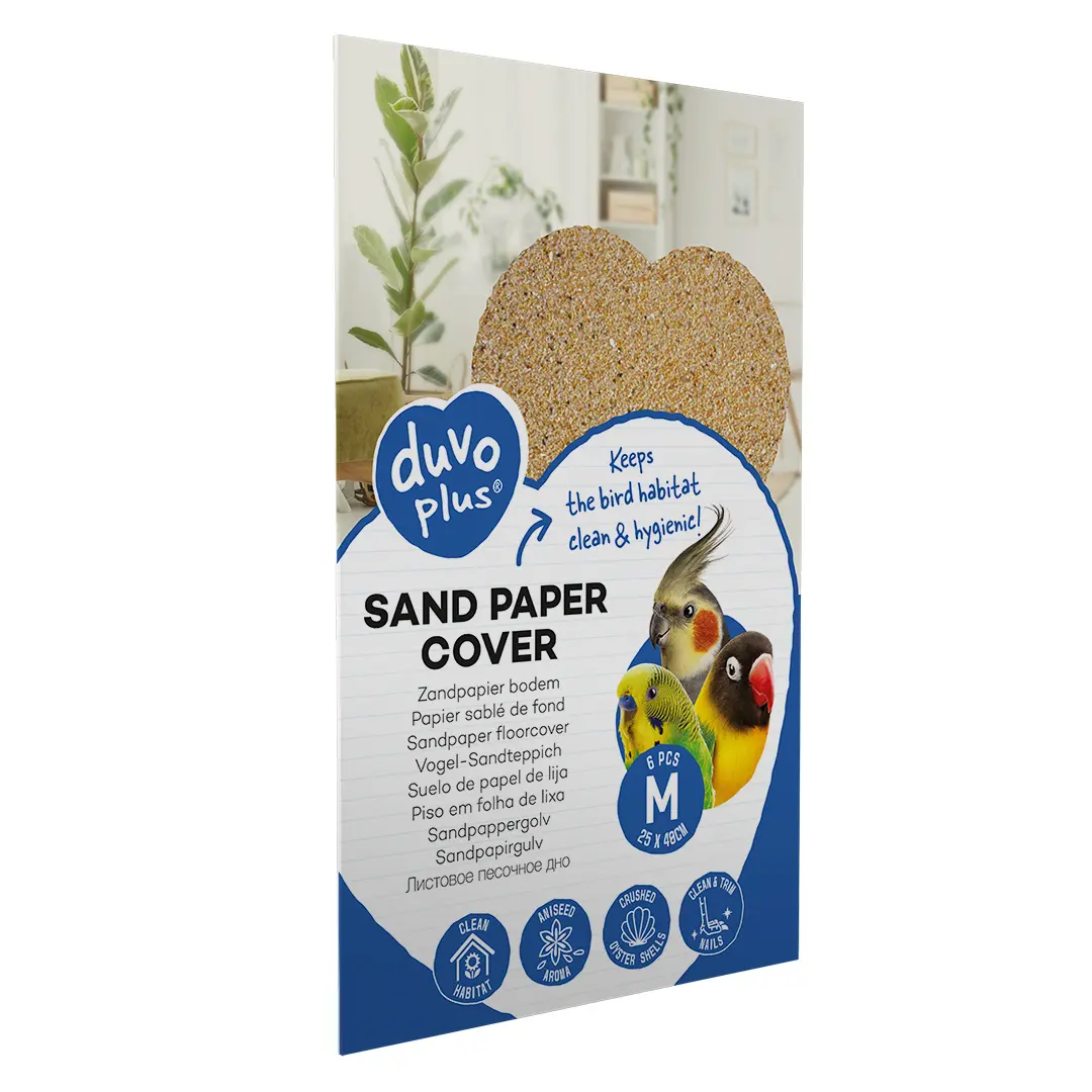 Papel de lija para fondos de jaulas de pájaros (x8)