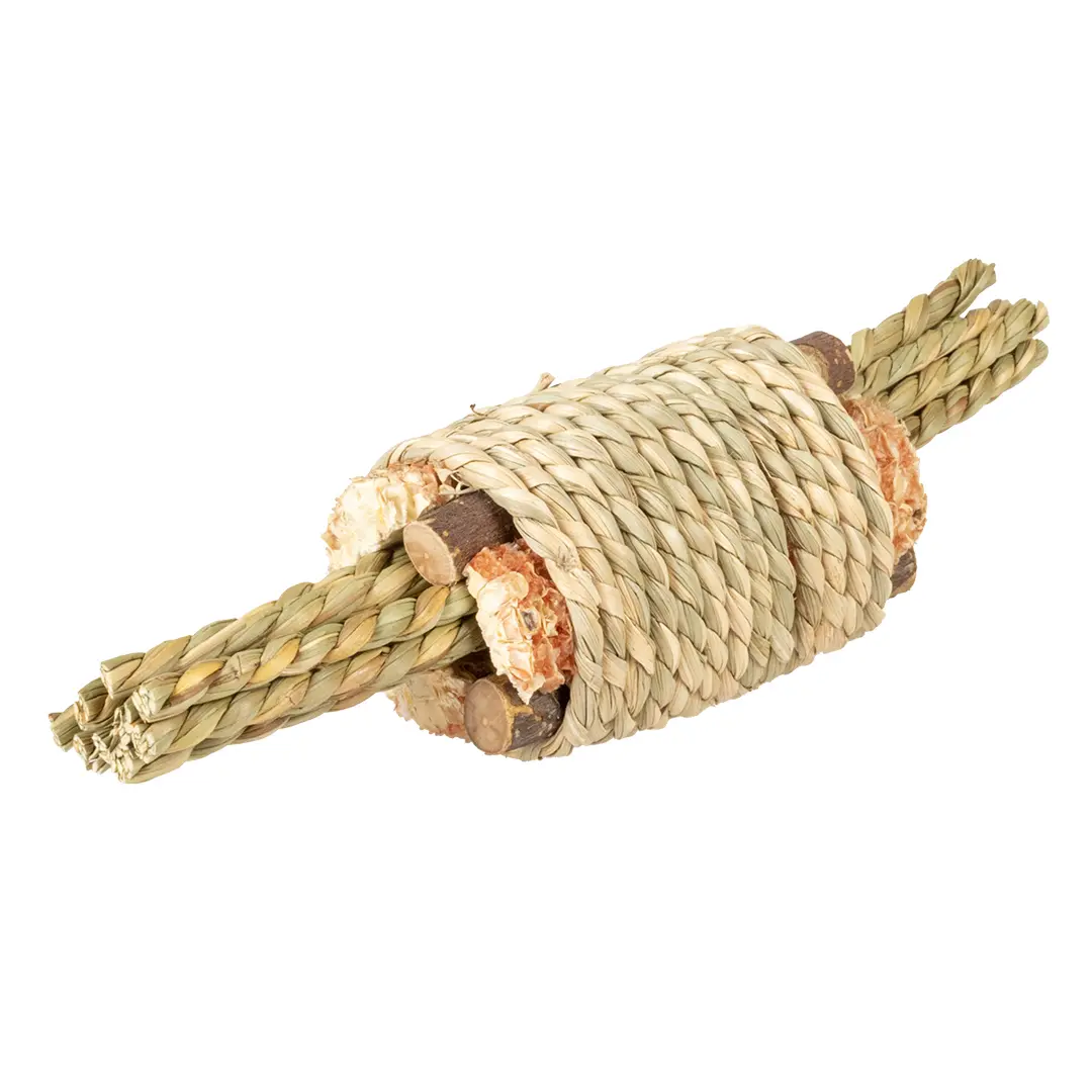 Juguete de jacinto de agua y rollo de maíz para roedores