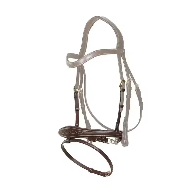 Muserola combinada para caballo anatómica con cadenas