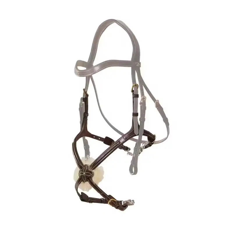 Muserola de caballo mexicana con cadenas