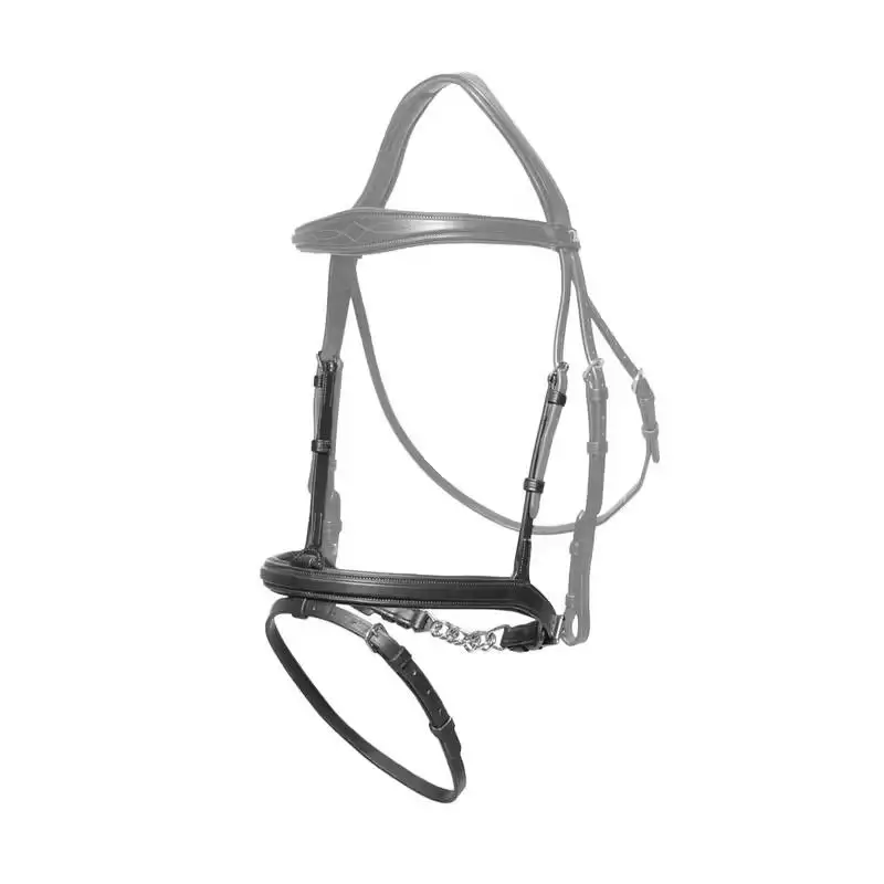 Muserola combinada para caballo con cadenas