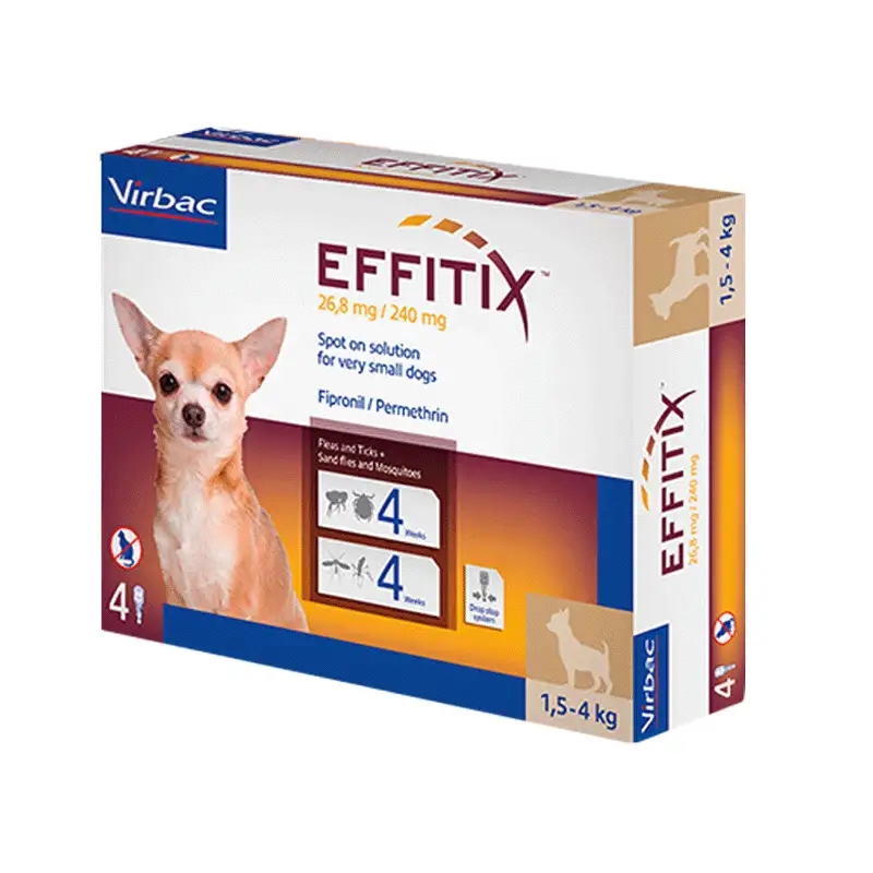 Effitix 1.5 - 4Kg Pipetas Antiparasitarias