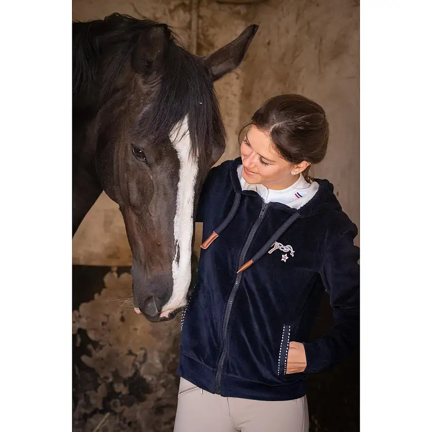 Sudadera de equitación con cremallera Emy Velvet