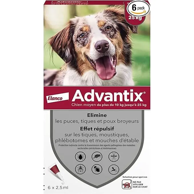 Control de plagas para perros Advantix 2,5 ml