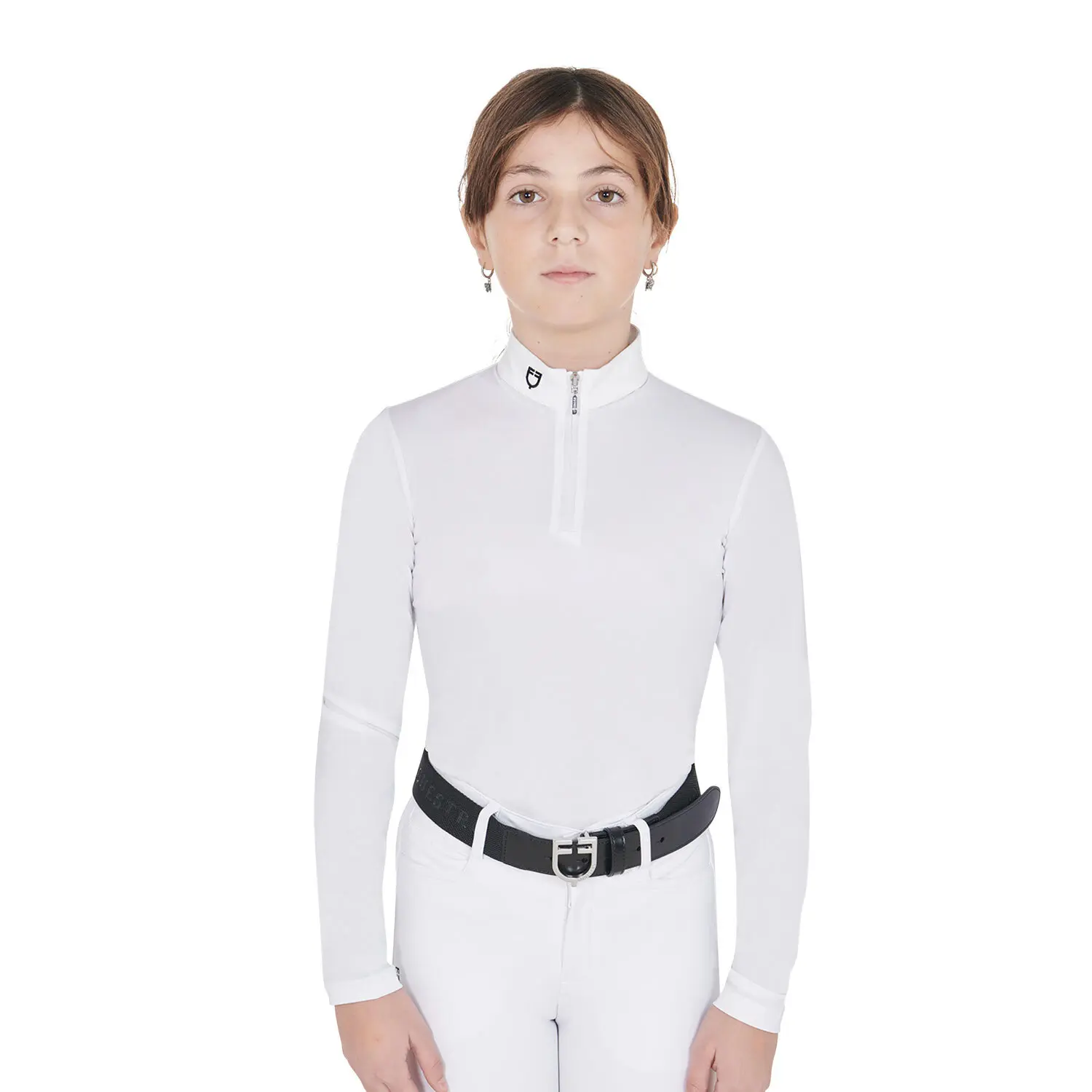 Polo de equitación de concurso de manga larga anti UV para chicas