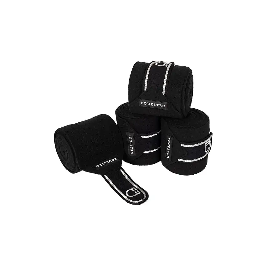 Banda de polo para caballo con logo bordado (x4)