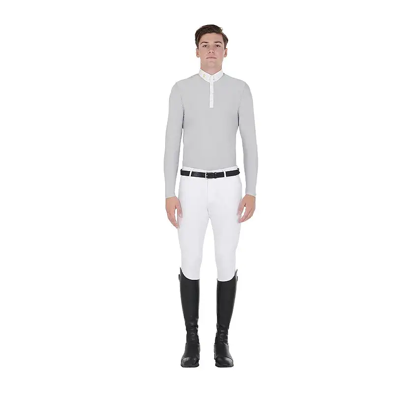 Polo de equitación técnico de manga larga