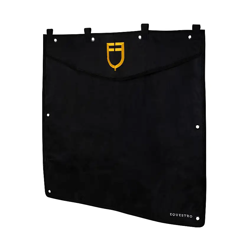 Cortina de box corta con logo bordado