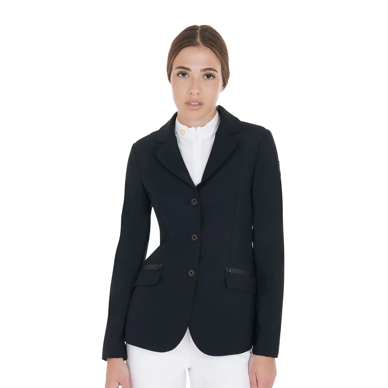 Chaqueta de equitación de competición en tejido técnico para mujer