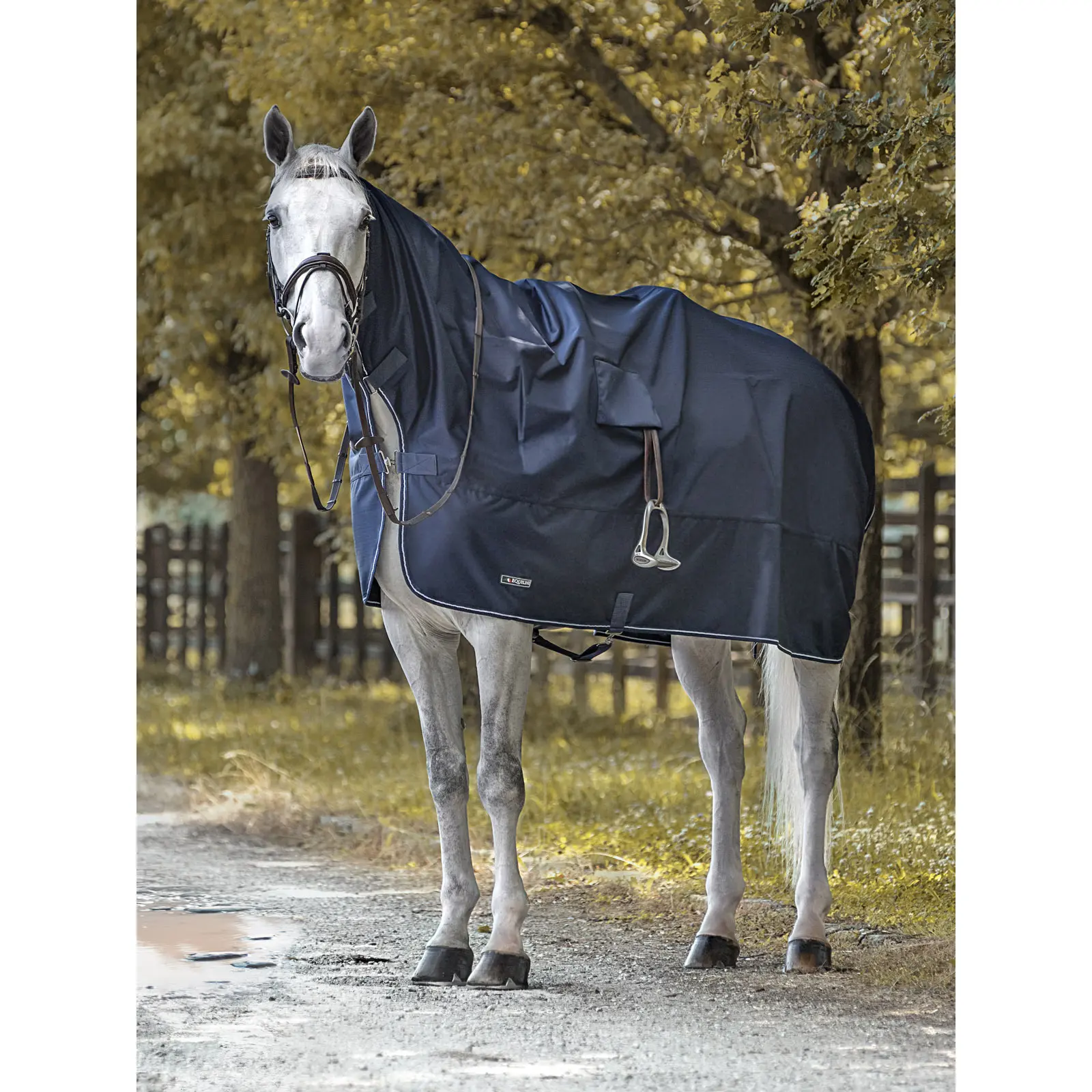 Manta equitación impermeable con cubrecuello