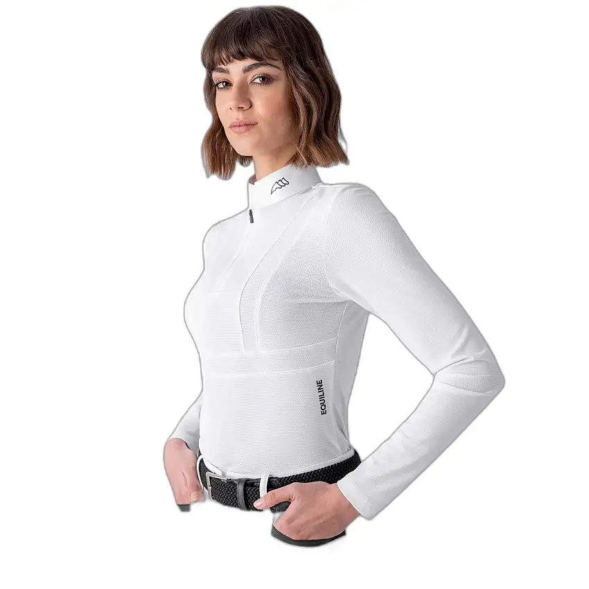 Polo de equitación de concurso de manga larga para mujer Colid