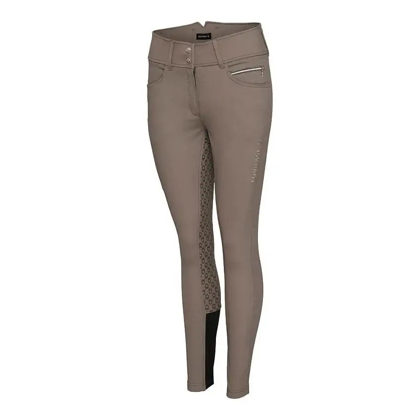 Pantalón equitación de talle alto para mujer con bolsillo Andalouse FG