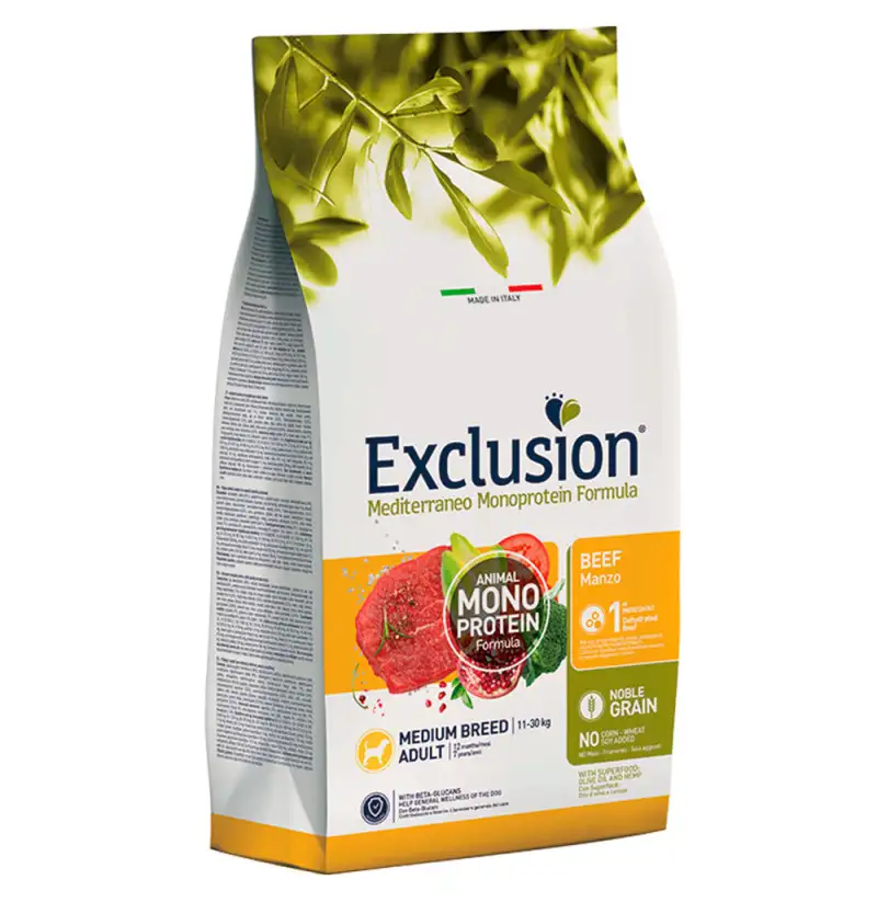Exclusion Adult Beef Medium monoprotein para perros