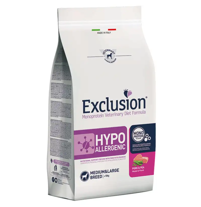 Exclusion Hypollergenic Pork&Pea Medium/Large para perros
