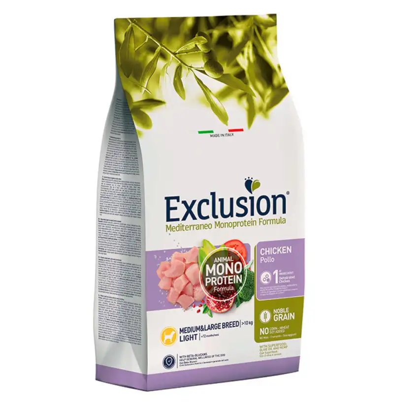 Exclusion Light Chicken Medium/Large para perros