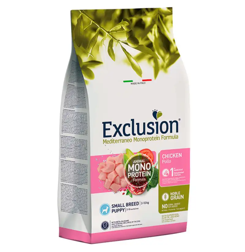 Exclusion Puppy Chicken Monoprotein small para cachorros Mini