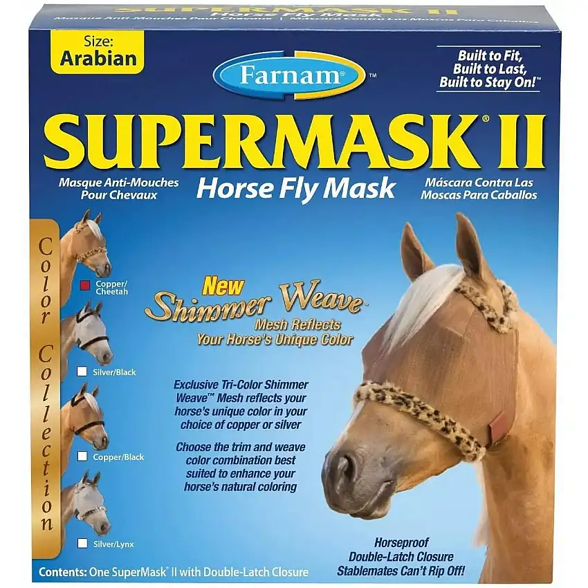 Máscara antimoscas para caballos con orejas Supermask II Xl XL