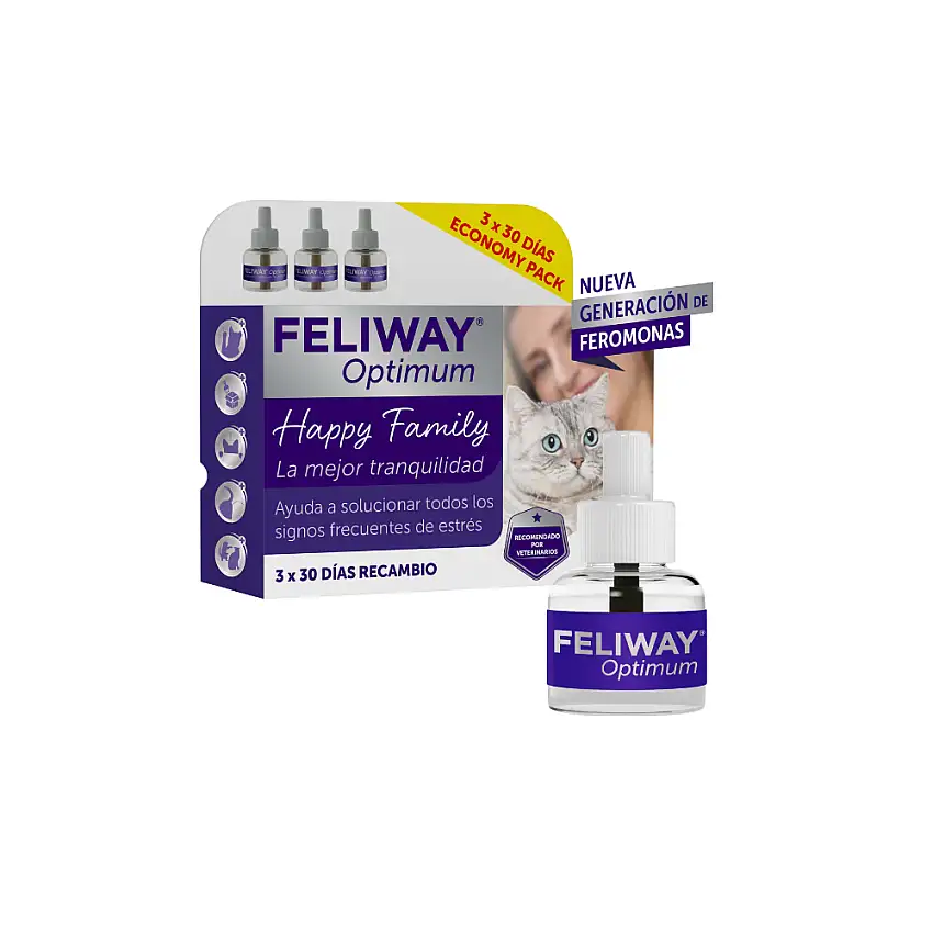 Feliway Optimum Recambio 3x48ml 3 Meses